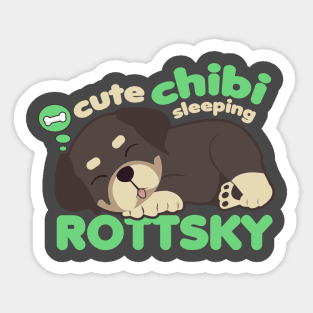 Cute Chibi Sleeping Rottsky Sticker